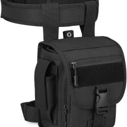 Sac de Jambe Militaire Sac de Cuisse Banane Tactique Sacoche de Jambe Sac Banane Multifonctionnel