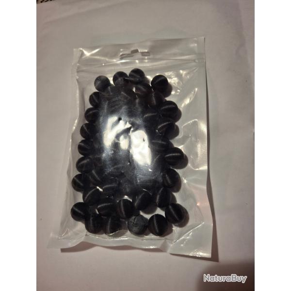 lot de 50 billes cal.50 3d double impact bille acier 7mm