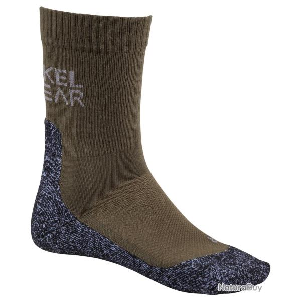 Chaussettes Merino short (Couleur: Vert / Gris, Taille: 39/41)
