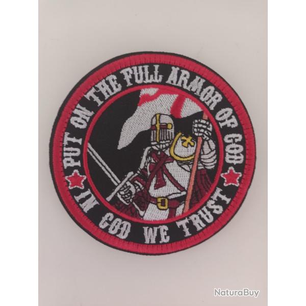 patch cusson brod velcro scratch templier diamtre 8cm templier moyen ge TEMPLAR