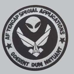 ecusson black ops 8 cm scratch tactical patch moral us air force area 51