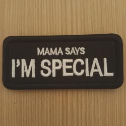 ecusson brodé patch pvc slogan humour 9/4CM scratch velcro