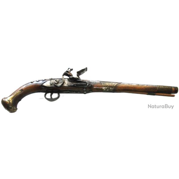 TRES LONG PISTOLET ORIENTAL A SILEX FONCTIONNEL