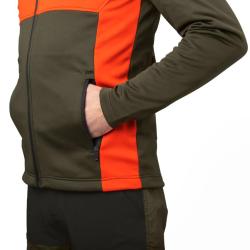 Polaire SEELAND Elliot Pine green Hi Vis orange