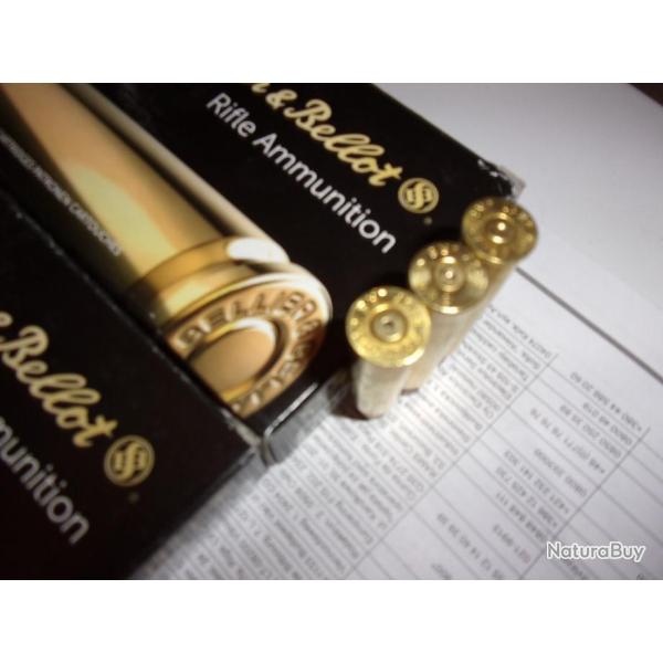 160 douilles vides de calibre  8  57 JRS    marque  S B  et SOLOGNAC