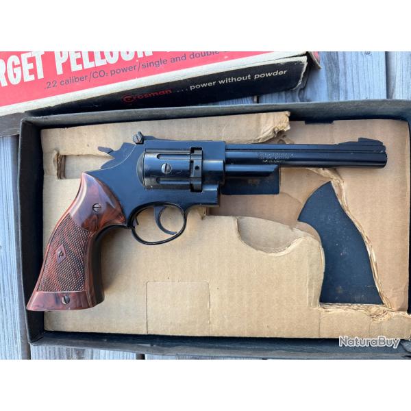 Vintage CROSMAN Model 38 T 38 TARGET PELLGUN REVOLVER - CO2 Plomb .22 5,5mm