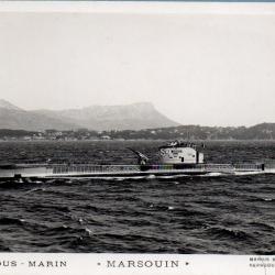 Carte postale Sous-marin Marsouin Marius Bar Toulon - N&deg;4358