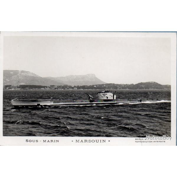 Carte postale Sous-marin Marsouin Marius Bar Toulon - N�4358