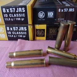 110 douilles vides de calibre  8 57  JRS marque   R W S    livrer  SANS BOITE