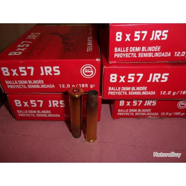 210 douilles vides de calibre  8 57  JRS marque  GECO  livrer   SANS  BOITE