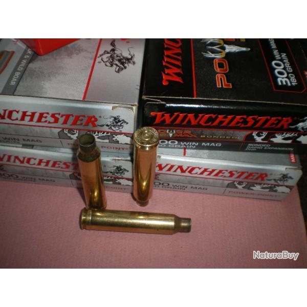 100 douilles  300 winch  Mag  marque  WINCHESTER     livrer   SANS   BOITE