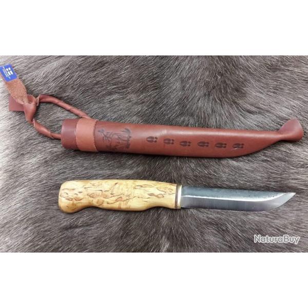 Wood Jewel Curly Birch Couteau � lame fixe