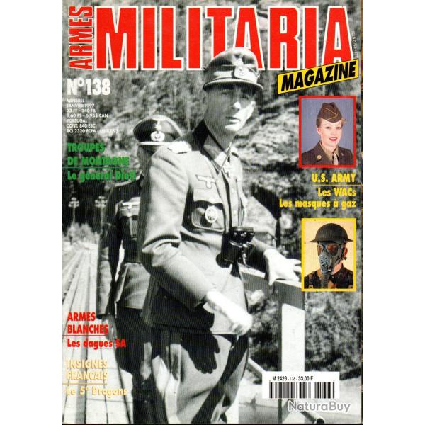 Militaria magazine 138 le 5e dragons, dagues germaniques Z.A , tommy lib�ration 44-45, wacs europe