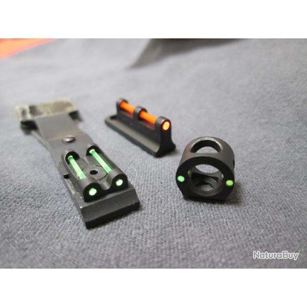 Hausse et guidon fluo TRUGLO pour Fusil avec bande ventil