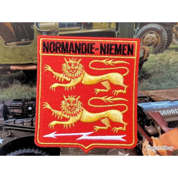 Patch brod� du Normandie Niemen - Hauteur : 90 mm L: 80 mm � coudre ou � coller au fer � repasser