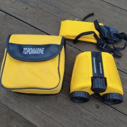 Jumelles TOPOMARINE 8X25 &eacute;tanches gain&eacute;es caoutchouc antichocs TBE
