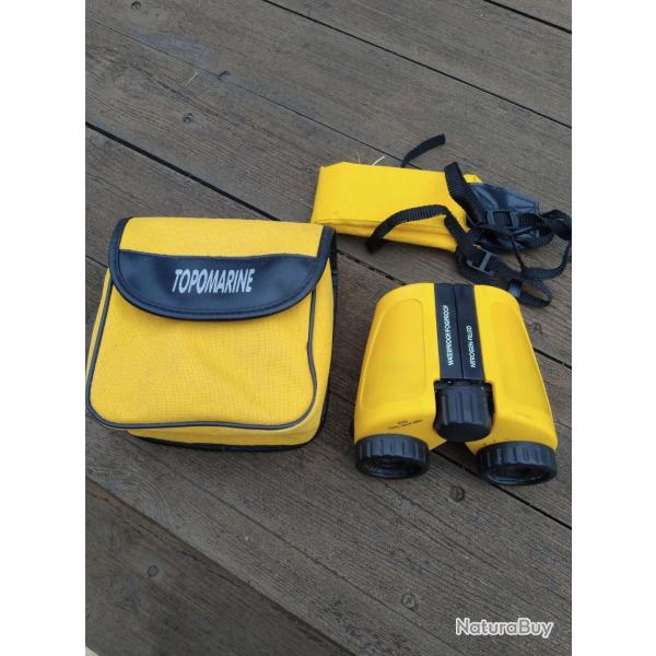 Jumelles TOPOMARINE 8X25 �tanches gain�es caoutchouc antichocs TBE