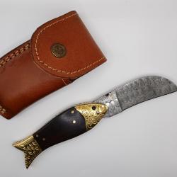 Couteau pliant made in canada fait main style viking