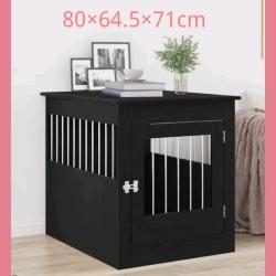 Cage /meuble pour chien 80×64.5×71cm type chêne noir ( livraison gratuite)