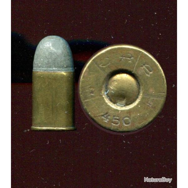.450 Bull Dog - RARE production cartoucherie Russo-Belge - marquage : CRB 450 - balle plomb arrondie