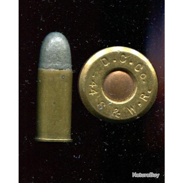 .44 S&W Russian - RARE ancienne fabrication - marquage : D.C.C.o. 44 S.&.W R. - grosse amorce cuivre