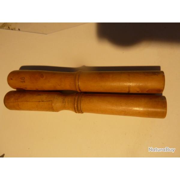 Deux bourroirs en buis