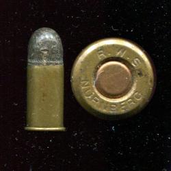 380 Bull Dog - ancien marquage : RWS  NURNBERG  - balle plomb - amorce cuivre