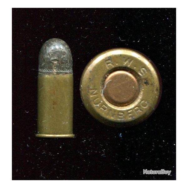 380 Bull Dog - ancien marquage : RWS  NURNBERG  - balle plomb - amorce cuivre