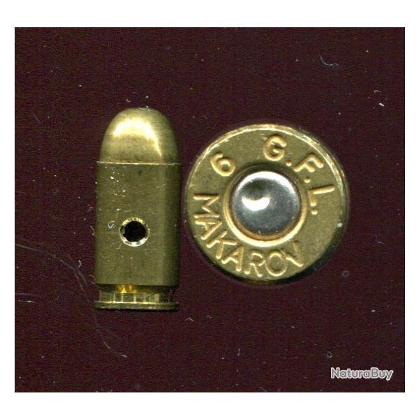9 x 18 Makarov - tui et balle laiton - marquage : GFL  9 MAKAROV