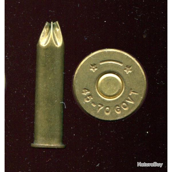 .45-70 GOVT - tui laiton  blanc ferme en rosette 6 plis - marquage : * ___* 45-70 GOVT