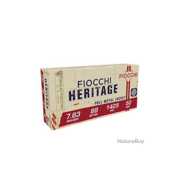 Cartouches FIOCCHI Heritage 7.63 Mauser x50