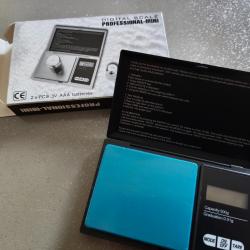 Balance de poche précision 500g/0.01g BIJOUX OR ARGENT MONNAIE DETECTION DIAMANT POUDRE BALLE OGIVE