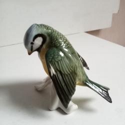oiseaux en porcelaine de saxe ancien sign&eacute; karl ens en parfait &eacute;tat hauteur 10 cm x 7 cm