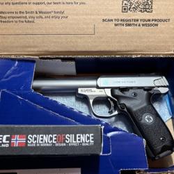 Pistolet Smith&Wesson victory fileté 22 LR état neuf