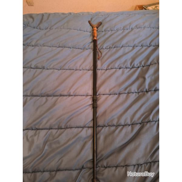 canne de pirch monopode avec andouillet de cerf de 70a 180cms