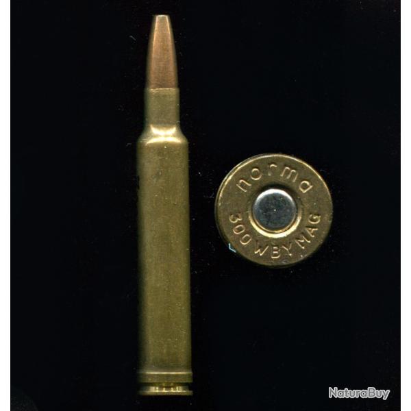 .300 Weatherby Magnum - balle cuivre pointe   creuse - marquage : norma  300 WBY MAG