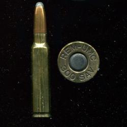 .300 SAVAGE - marquage :  REM UMC  300 SAV - balle cuivre pointe plomb