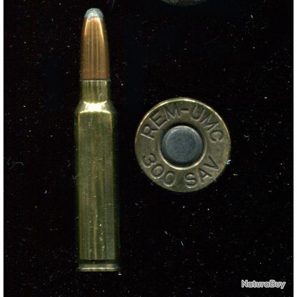 .300 SAVAGE - marquage :  REM UMC  300 SAV - balle cuivre pointe plomb