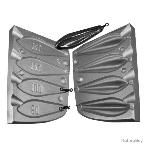 Moule  plomb TRILOBE 80/100/120/140gr pour merillon