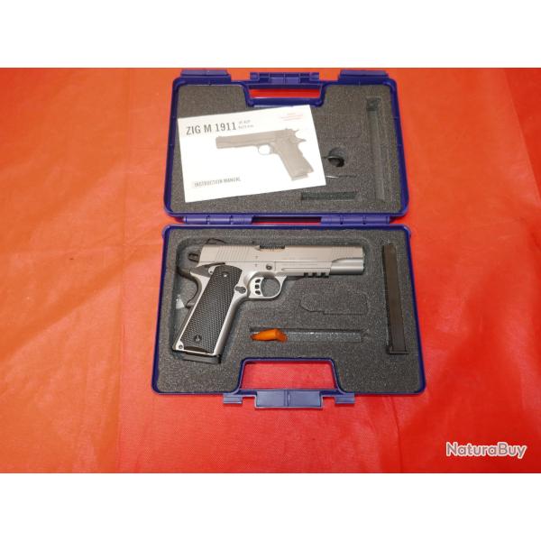 Pistolet TISAS ZIG PC 1911 INOX en 45 ACP