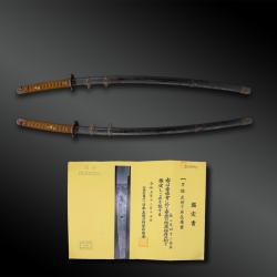 SABRE appel&eacute; Itomaki-no-tachi sign&eacute; Bushu ju Shimohara Ju Yasushige avec certificat Hozon