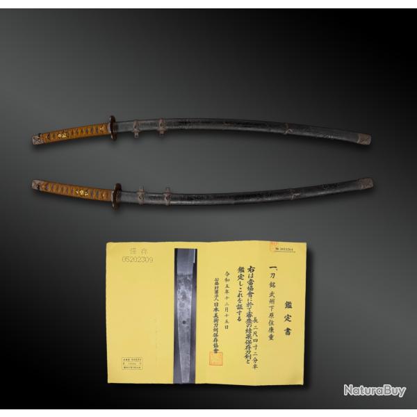SABRE appel� Itomaki-no-tachi sign� Bushu ju Shimohara Ju Yasushige avec certificat Hozon