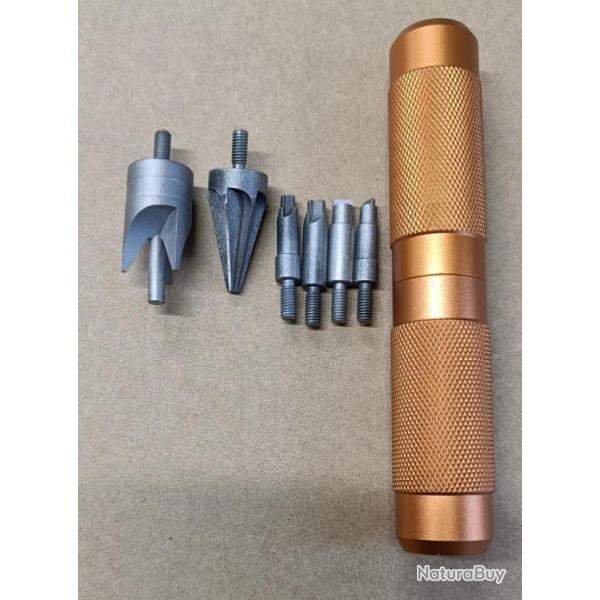 outil de pr�paration d'�tuis - douilles -  Multi-Tool, Ebavureur interne, externe, puit d'amor�age