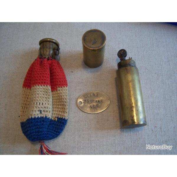 LOT poilu  plaque d 'identit�s plus autre 1914 / 18 1gm  1GM  1WW 1ww