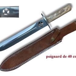 Couteau POINTER de 35 cm avec étui Cuir pour ceinture