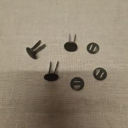 3 rivets pour casque avec leur contre rivets WW2