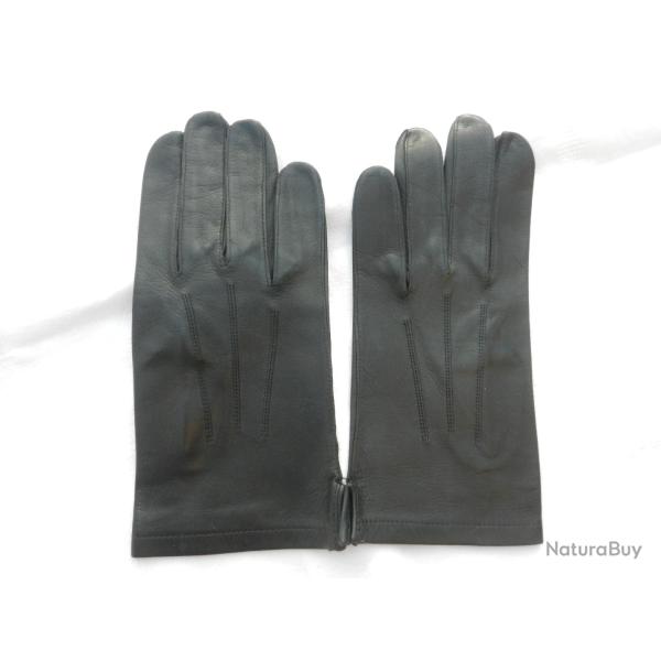 belle paire de gants militaires neufs en cuir noir taille 8,5