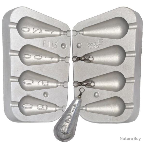 Moule  plomb poire 80 - 90 - 100 - 120 g