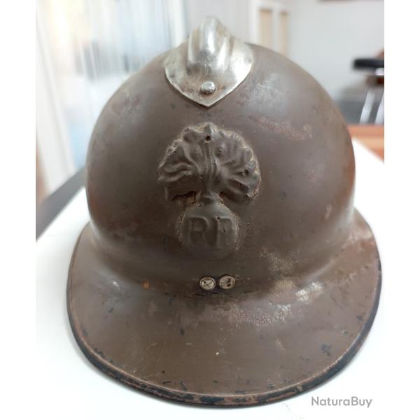 Casque Militaire Franais WW2 1940 Complet intrieur cuir et jugulaire