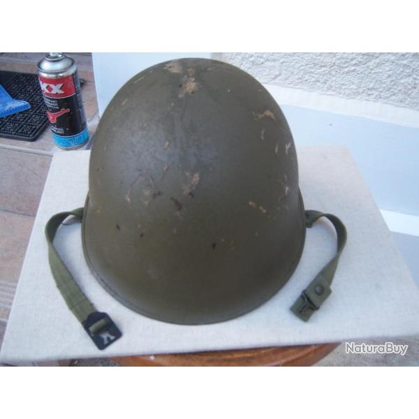 casque lourd  50  Indochine date 52  1 er type patte fixe jugulaire rivet